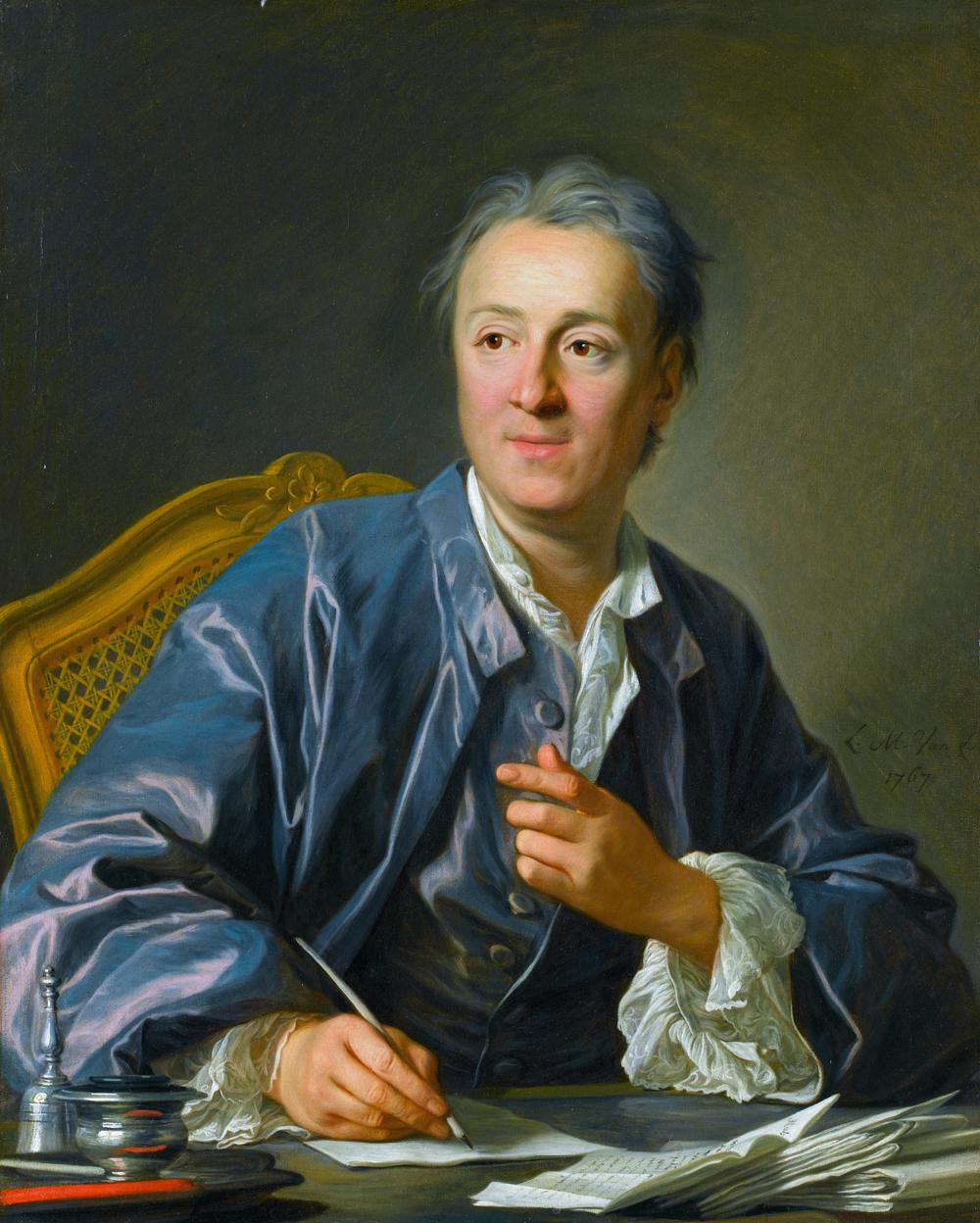 Portrait painting of Denis Diderot by Louis-Michel van Loo